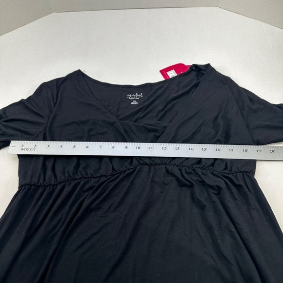 Isabel Maternity Women's Size XXL Top Deep V-Neck Nursing Black New With Tags - Picture 9 of 12
